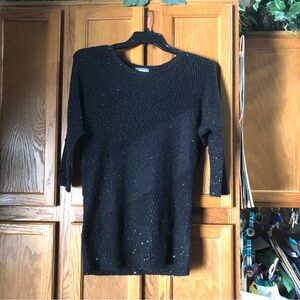 Neiman Marcus Women’s Striped Beaded Dolman Sleeve Pullover Sweater - S